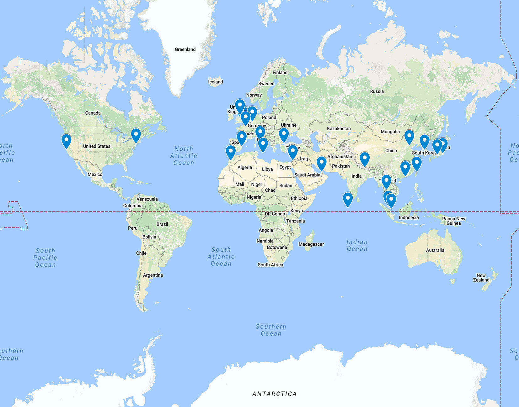 MAPPA DEI PAESI VISITATI